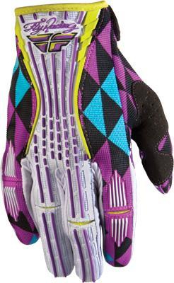 Fly Racing - Fly Racing Kinetic Girls Gloves - 365-41810 - Purple/Teal - 2XL