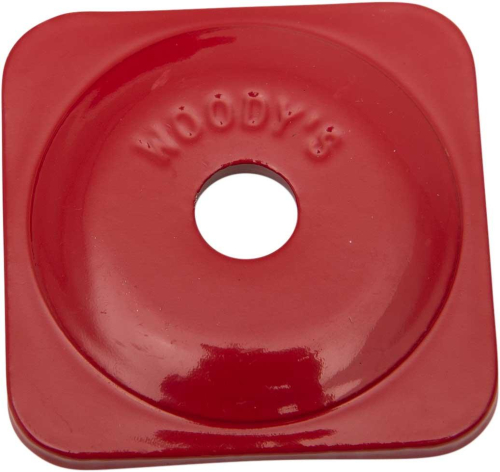 Woodys - Woodys Square Grand Digger Aluminum Support Plates - 5/16in. - Red (48pk.) - ASG-3790-48