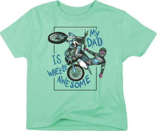 Smooth - Smooth Dads Wheelie Awesome Toddler T-Shirt - 4253-100 - Green - 2T