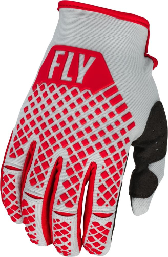 Fly Racing - Fly Racing Kinetic Youth Gloves - 376-414YL - Red/Gray - Large