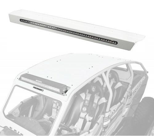 Pro Armor - Pro Armor Aluminum Roof with Light Bar Pocket and Integrated Rear Light Bar - White - P144R124WH
