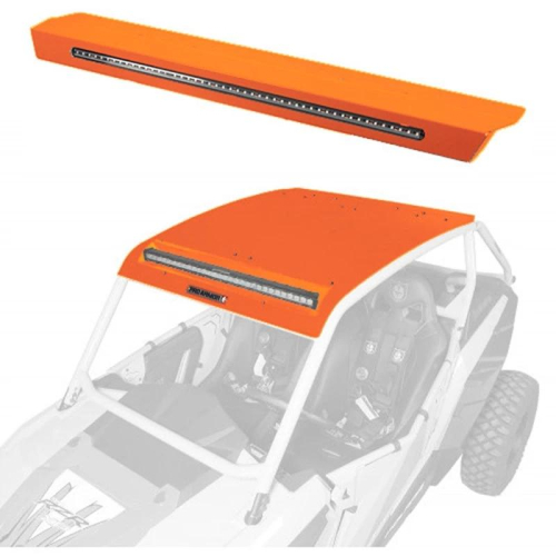 Pro Armor - Pro Armor Aluminum Roof with Light Bar Pocket and Integrated Rear Light Bar - Orange - P141R124OR