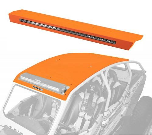 Pro Armor - Pro Armor Aluminum Roof with Light Bar Pocket and Integrated Rear Light Bar - Orange - P144R124OR
