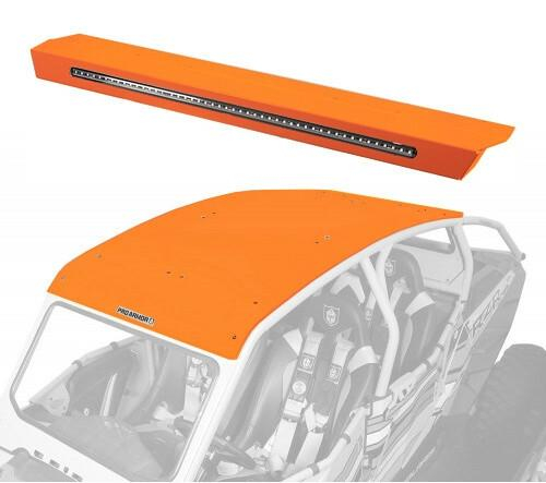 Pro Armor - Pro Armor Aluminum Roof with Integrated Rear Light Bar - Orange - P144R123OR