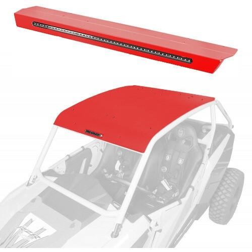 Pro Armor - Pro Armor Aluminum Roof with Integrated Rear Light Bar - Performance Red - P141R123PR