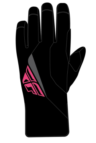 Fly Racing - Fly Racing Title Long Gloves - 371-0614XS - Black/Pink - X-Small