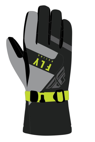 Fly Racing - Fly Racing Highland Gloves - 363-3951X - Gray/Hi-Vis - X-Large