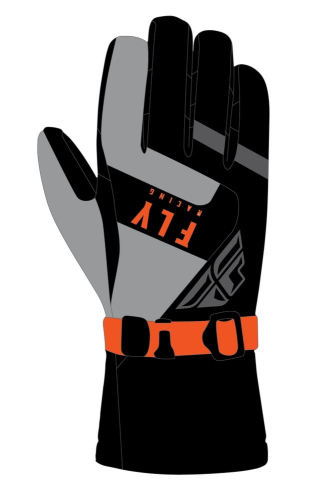 Fly Racing - Fly Racing Highland Gloves - 363-39522X - Black/Gray/Orange - 2XL