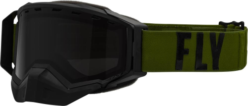 Fly Racing - Fly Racing Zone Pro Snow Goggles - 37-50338 - Olive Green/Black / Polarized Smoke Lens - OSFM