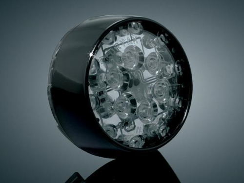 Kuryakyn - Kuryakyn LED Front Turn Signal Inserts - Bullet Style - Gloss Black Bezel/Smoke Lens - 5456