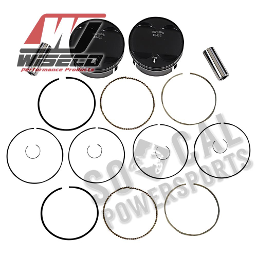 Wiseco - Wiseco K Black Edition Piston Kit (128ci., Negative -9.8cc) - 4.250in. Bore - 11:1 Compression - K2802