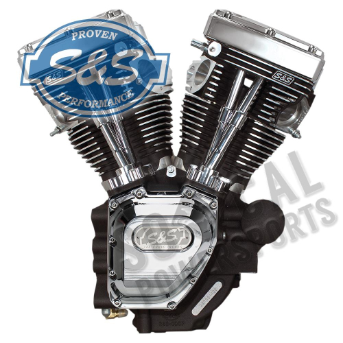 S&S Cycle - S&S Cycle T143 Long Block Engine - Wrinkle Black/Chrome - 310-0548A