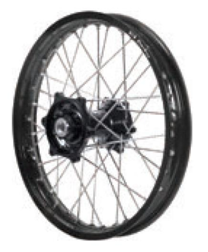 Dubya - Dubya MX Front Wheel with DID DirtStar Rim - 1.60x21 - Black Hub/Black Rim - 70-4132BB