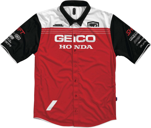 100% - 100% Geico Honda Blitz Pit Shirt - 33903-003-13 - Red - X-Large