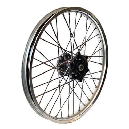Dubya - Dubya MX Rear Wheel with Excel Takasago Rim - 2.15x18 - Black Hub/Silver Rim - 56-3153BS