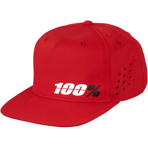 100% - 100% Ozone Snapback Hat - 20077-003-01 - Red - OSFM