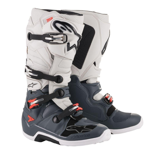 Alpinestars - Alpinestars Tech 7 Boots - 2012014-930-15 - Dark Gray/Light Gray/Red - 15