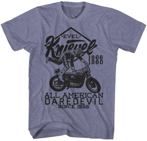 Evel Knievel - Evel Knievel Evel Jump Good T-Shirt - EK5105L - Blue - Large