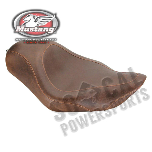 Mustang - Mustang Wide Tripper Solo Seat - Distressed Brown - 76726