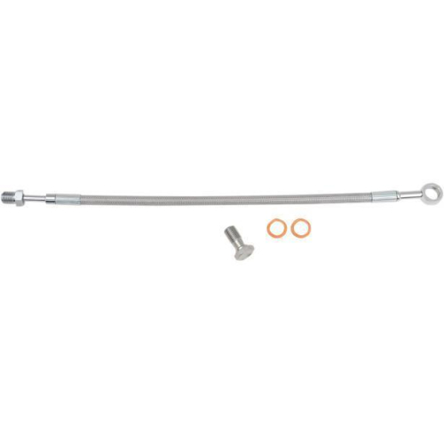 Goodridge - Goodridge Stainless Steel Braided Hydraulic Clutch Line Kit - 6in. Over Stock - Clear Coated - HD82133-1CCH+6
