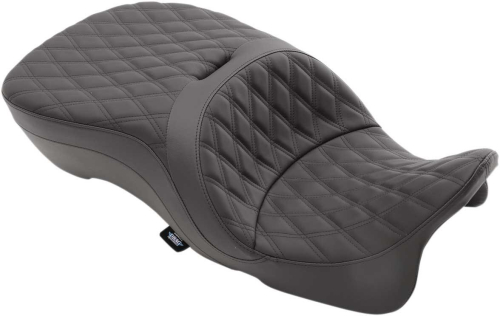 Drag Specialties - Drag Specialties Forward Positioning Large Touring Seat - Double Diamond Stitch - 0801-1110