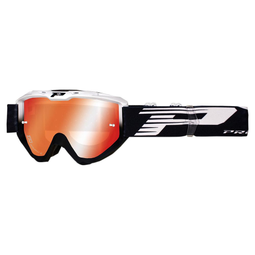 Pro Grip - Pro Grip 3450 Riot Goggles - PZ3450BINEFL - White/Black / Mirrored Lens - OSFA
