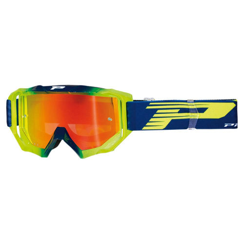 Pro Grip - Pro Grip 3200 MX Venom Goggles - PZ3200BLGFFL - Navy/Fluorescent Yellow / Mirrored Lens - OSFM