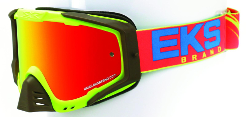 EKS Brand - EKS Brand Go-X EKS-S Goggles - 06750110 - Fluorescent Yellow/Cyan/Fire / Mirror Red Lens - OSFM
