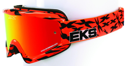 EKS Brand - EKS Brand Go-X Scatter X Goggles - 06710625 - Black/Fluorescent Orange / Mirror Red Lens - OSFM