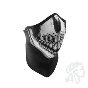 Zan Headgear - Zan Headgear Half Face Mask with Neck Shield - WNXN002 - Skull Face - OSFM