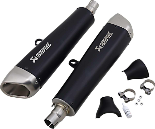 Akrapovic - Akrapovic Slip-On Line Dual Exhaust -  Black Titanium Muffler/Titanium End Cap - S-T12SO2-HCQTBL