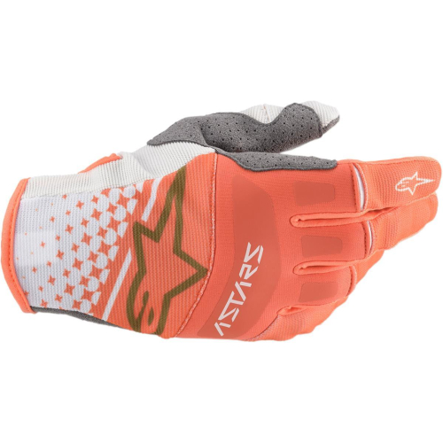 Alpinestars - Alpinestars Techstar Gloves - 3561020-2459-L - White/Fluo Orange/Gray - Large