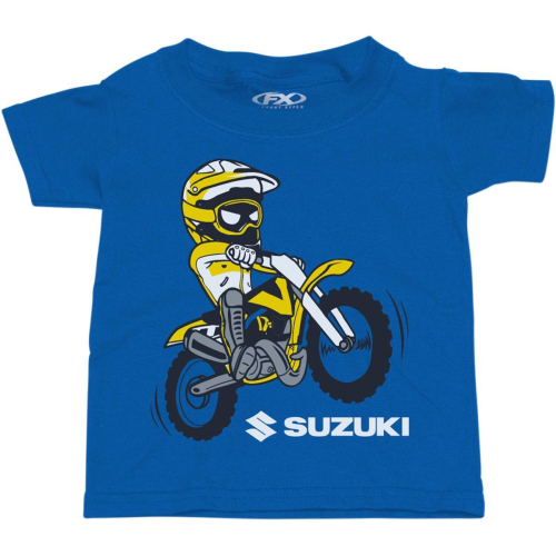 Factory Effex - Factory Effex Suzuki Dirt Bike Toddler T-Shirt - 23-83424 - Royal Blue - 4T