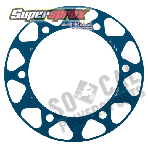 Supersprox - Supersprox Edge Disc Insert - 46T Rear Sprocket - Blue - RACD2453-46-BLU