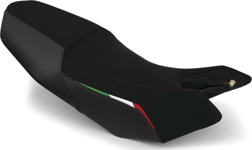 Luimoto - Luimoto Team Italia Suede Rider Seat Covers - Suede Black/CF Black/Italian Flag - 1271101
