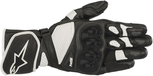 Alpinestars - Alpinestars SP-1 V2 Leather Gloves - 3558119-12-M - Black/White - Medium