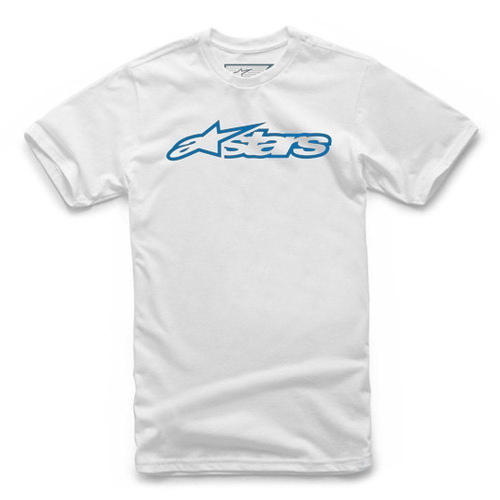 Alpinestars - Alpinestars Blaze Youth T-Shirt - 3038-72000-2072-L - White/Blue - Large