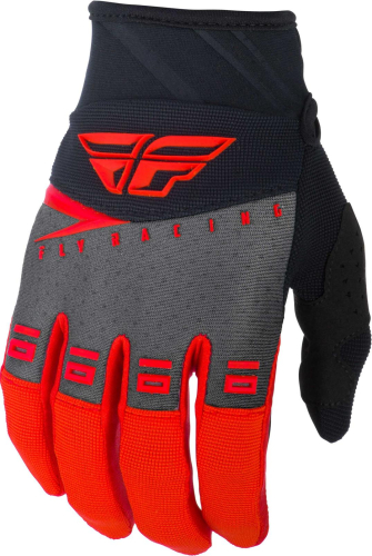 Fly Racing - Fly Racing F-16 Youth Gloves - 372-91202 - Red/Black/Gray - 2
