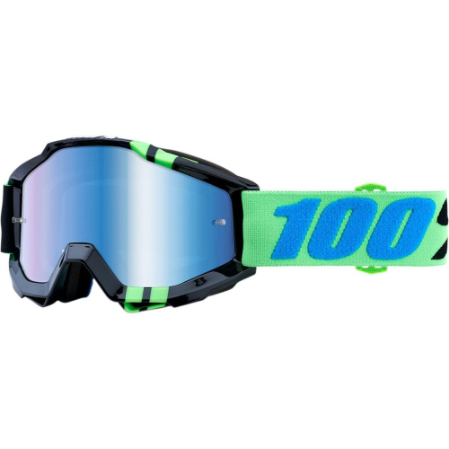 100% - 100% Accuri Zerg Goggles - 50210-251-02 - Zerg Green / Blue Chrome Lens - OSFM