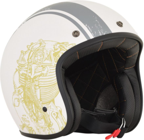 AFX - AFX FX-76 Raceway Helmet - 01042060 - Flat White/Gray - X-Small