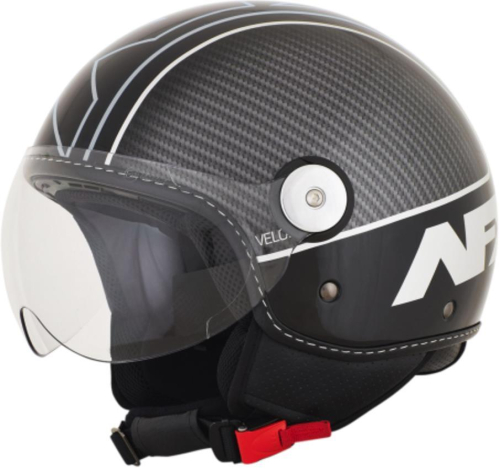 AFX - AFX FX-33 Scooter Veloce Helmet - 01060702 - Black/Silver - X-Small