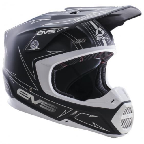 EVS - EVS Pinner Graphics Youth Helmet - H16T3P-MBKW-YL - Matte Black/White - Large