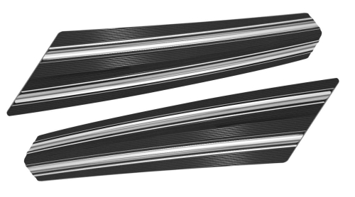 Arlen Ness - Arlen Ness Saddlebag Latch Covers - 10-Gauge - Black - V-2952