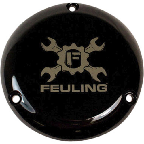 Feuling - Feuling Derby Cover - Gear Cross Wrench Logo - Black - 9158