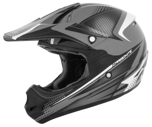 Cyber Helmets - Cyber Helmets UX-23 Carbonite Helmet - 640214 - Gray/Black - Medium