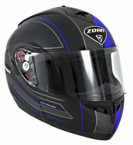 Zoan - Zoan Optimus Raceline Graphics Helmet - 138-113 - Matte Black/Blue - X-Small