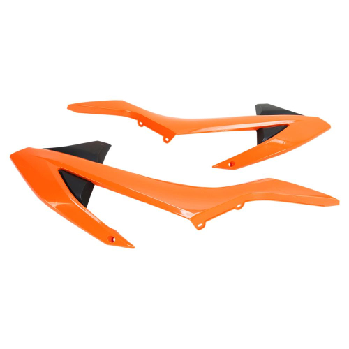 Acerbis - Acerbis Radiator Shrouds - Orange/Black 16 - 2421085225
