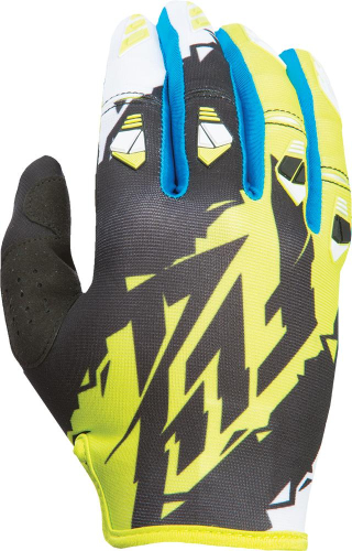 Fly Racing - Fly Racing Kinetic Gloves (2017) - 370-41507 - Lime/Blue - 7