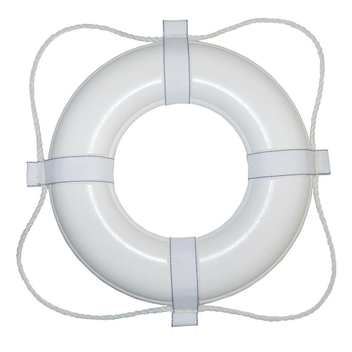 Taylor Made - Taylor Made White 30" Foam Ring Buoy w/White Grab Line