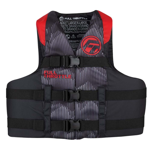 Full Throttle - Full Throttle Adult Nylon Life Jacket - 2XL/4XL - Red/Black